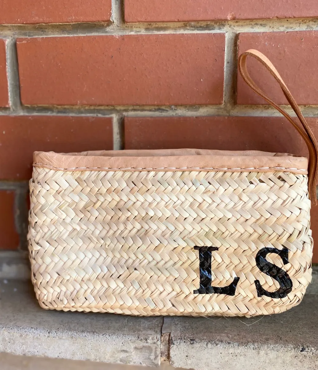 Neutral Monogram Clutch