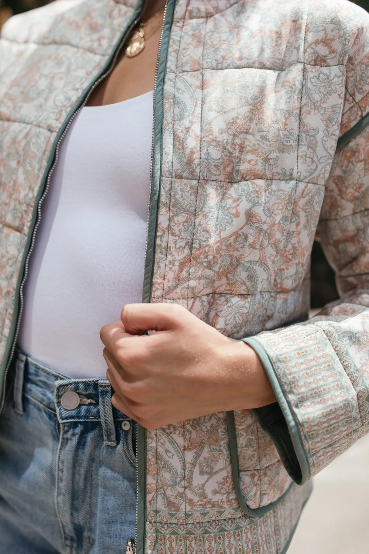 Paisley Quilted Coat