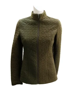 Prada Vintage Quilted Jacket in Olive Green, UK8-10
