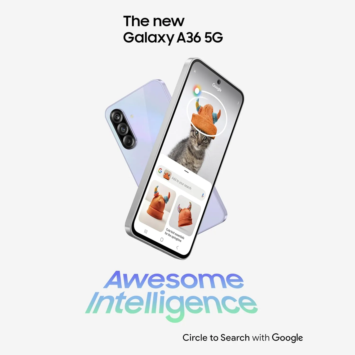 Samsung Galaxy A36 5G (Awesome Black, 12GB, 256GB) | Awesome Intelligence: Circle to Search, Intelligent Editing | Awesome 4nm Snapdragon Processor | Flagship Grade Selfie Camera