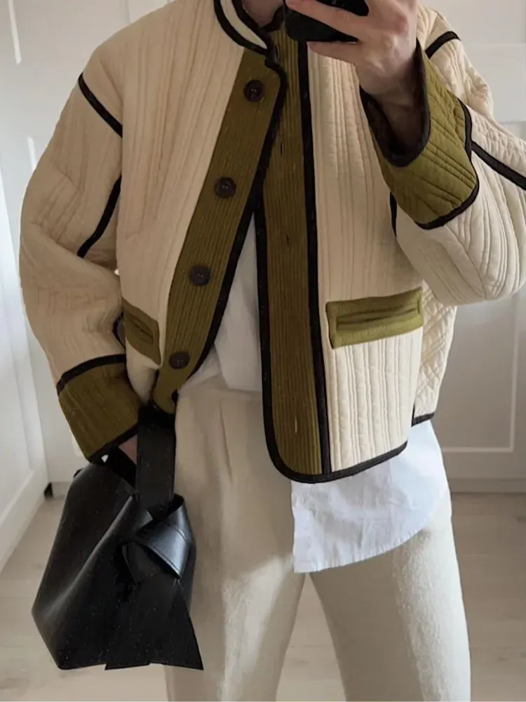 Sienna Patchwork Quilted Coat