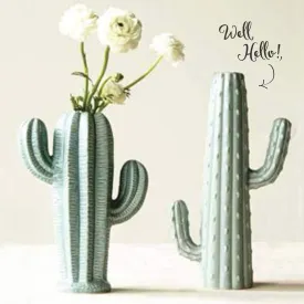 Stoneware Cactus Vase #2