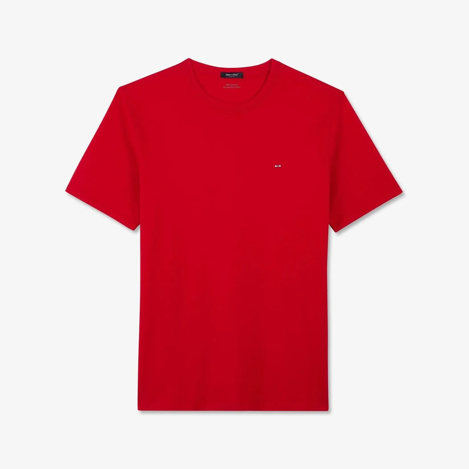 T-Shirt uni Eden Park rouge en coton