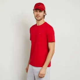 T-Shirt uni Eden Park rouge en coton