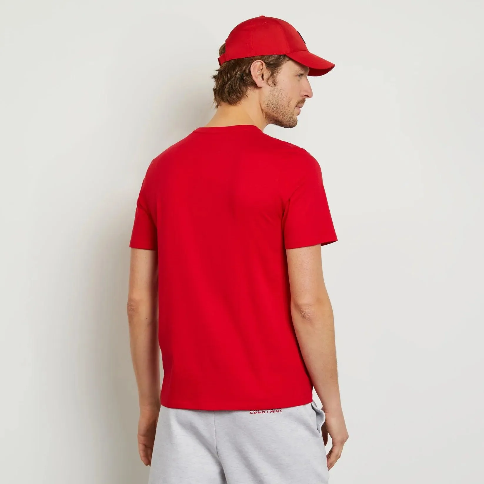 T-Shirt uni Eden Park rouge en coton