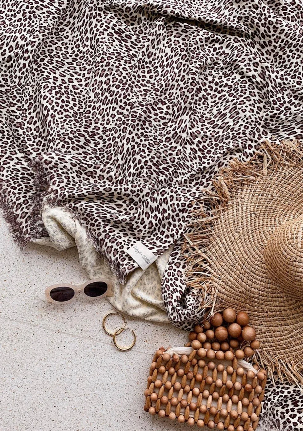 The Beach people Amur leopard travel towel