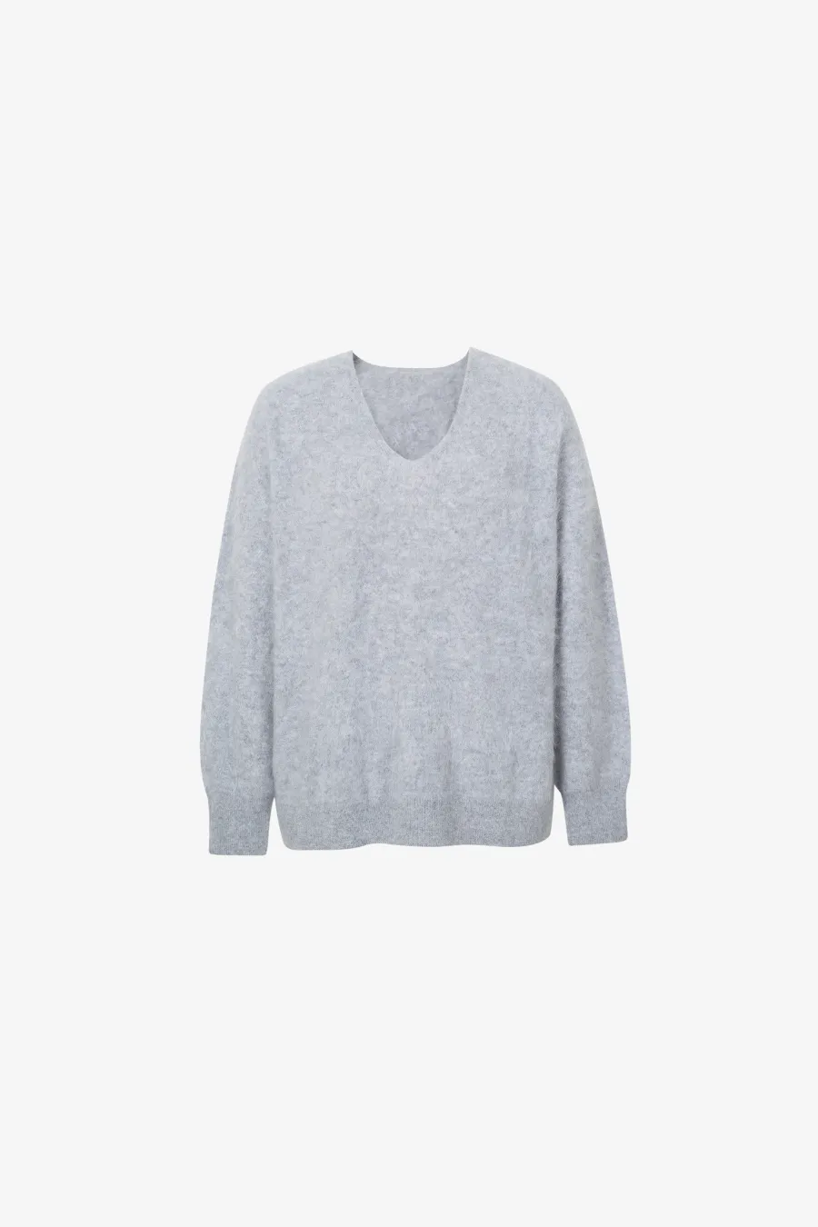 V Neck Cashmere Sweater Rock Gray