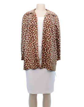 VINTAGE Faux Fur Leopard Coat