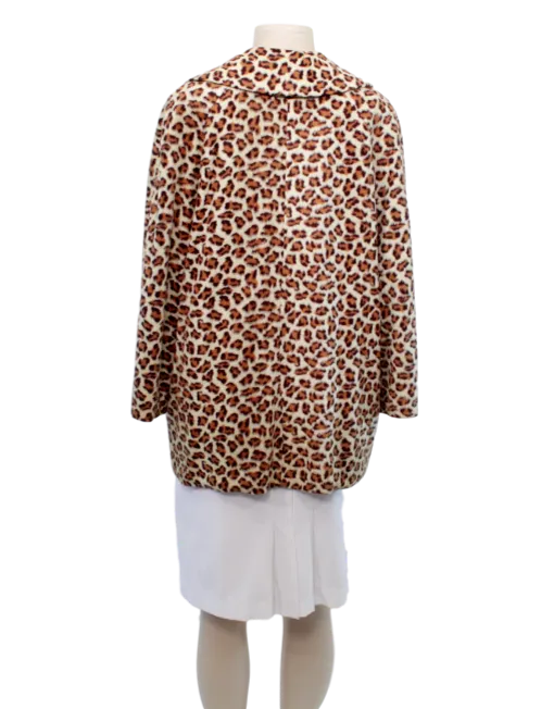 VINTAGE Faux Fur Leopard Coat