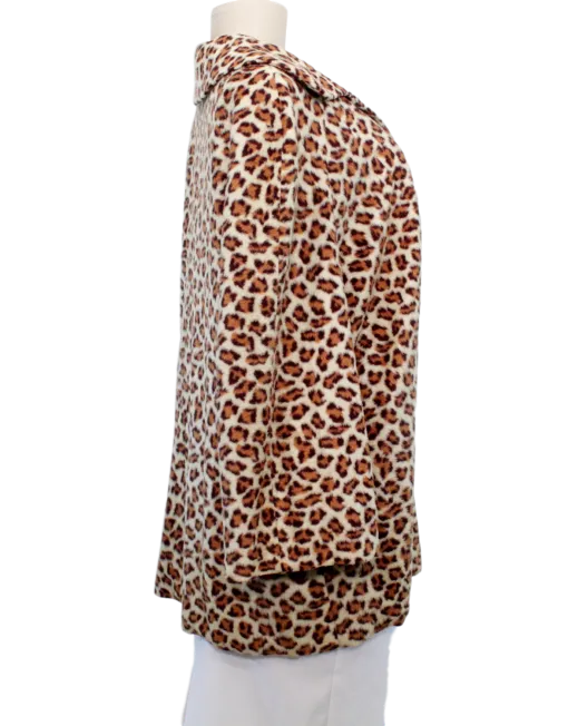 VINTAGE Faux Fur Leopard Coat