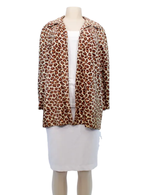 VINTAGE Faux Fur Leopard Coat