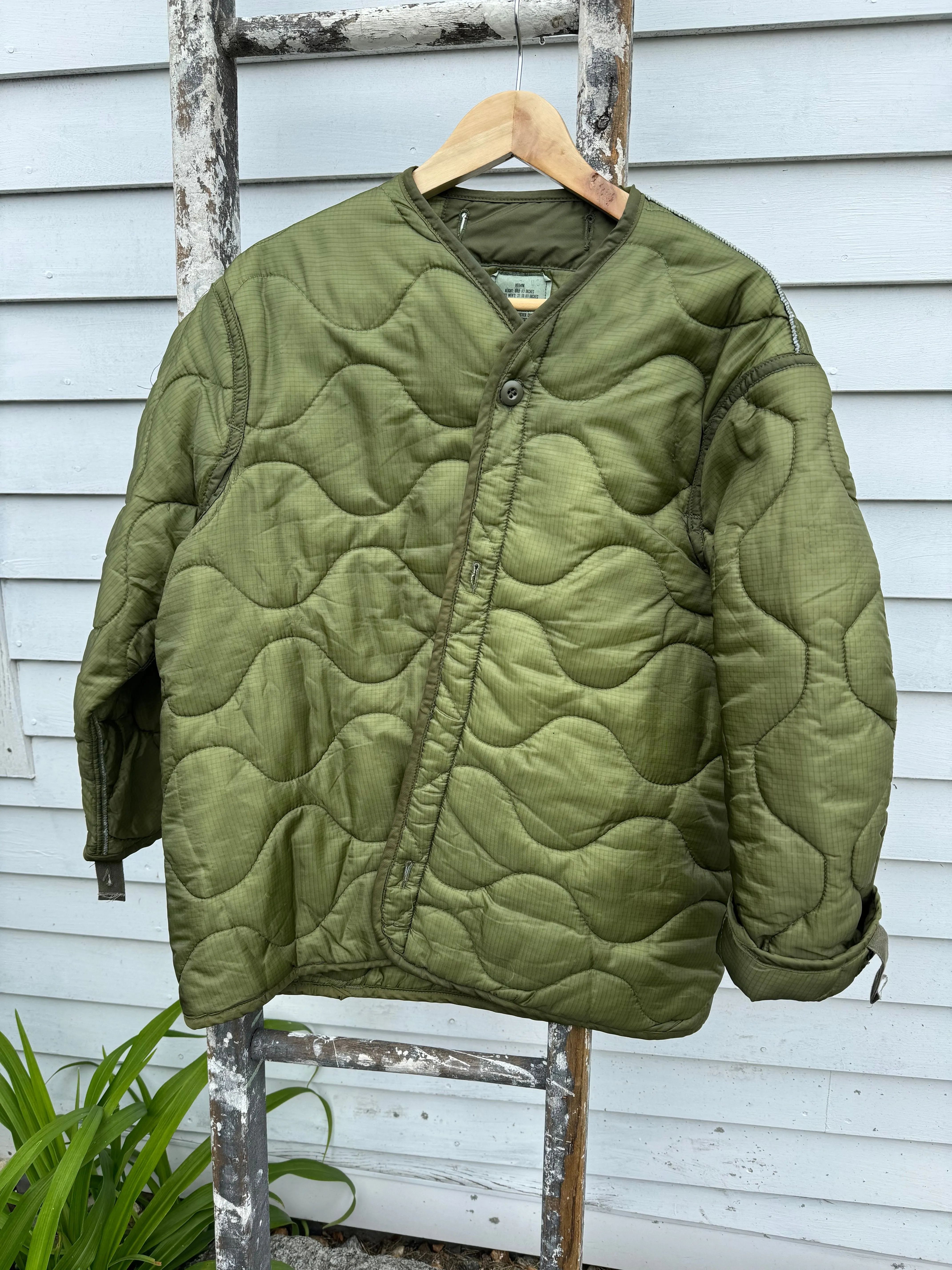 Vintage Military-Issued Quilted Liner Coat