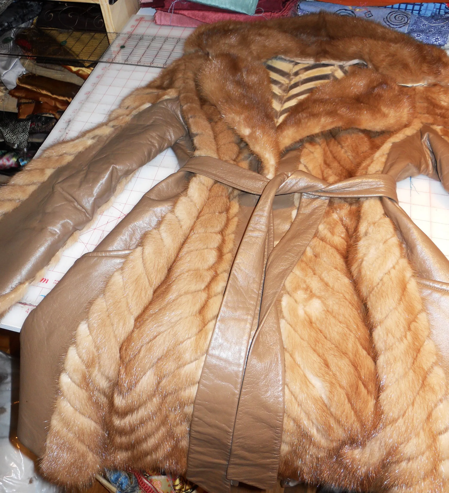 Vintage Mink Chevron Luxury Pillow