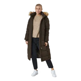 W. Long Slim Padded Parka Brownie Bit