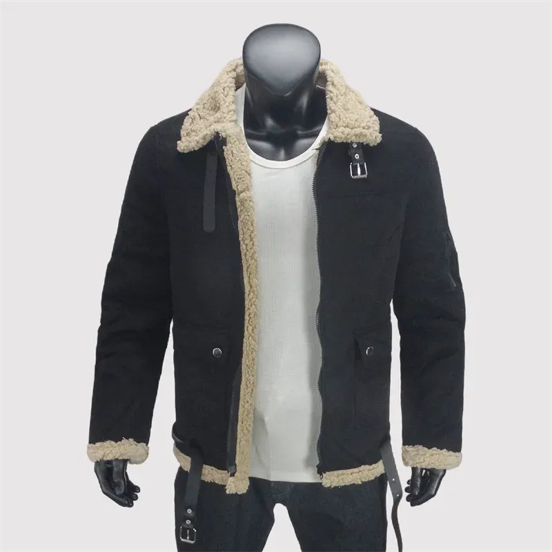 Winter Kalte Herrenjacke Reißverschluss Fleece Warme Mäntel Straße Winddicht Lässige Herrenbekleidung Oberbekleidung Reversjacken S-5XL