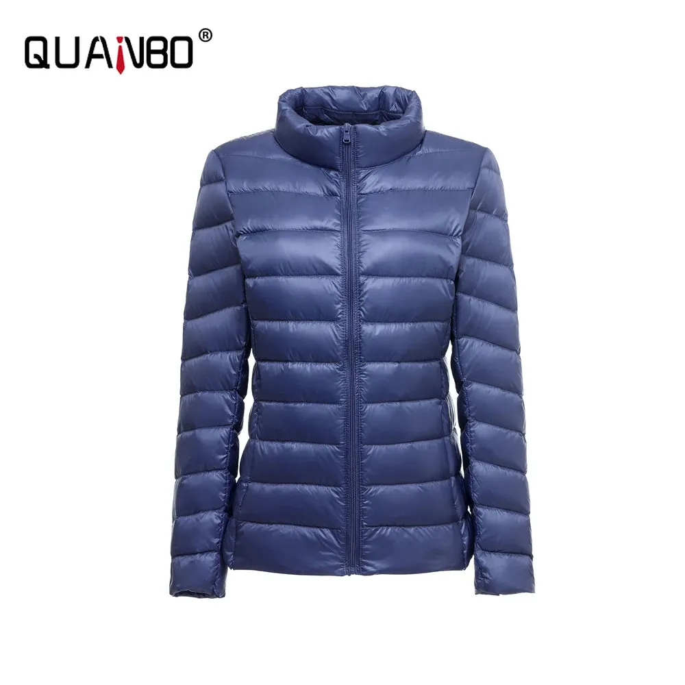 Women Spring Jacket Fashion Short Ultra Lightweight Packable Puffer Coats 15 Colors Female Down Warm Korean Slim Fit Parkas 5XL